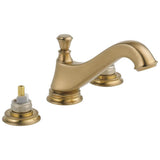 Delta Faucet - CassidyE Two Handle Widespread Bathroom Faucet - Low Arc Spout - Less Handles - Champagne Bronze