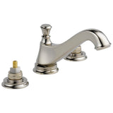 Delta Faucet - CassidyE Two Handle Widespread Bathroom Faucet - Low Arc Spout - Less Handles - Polished Nickel
