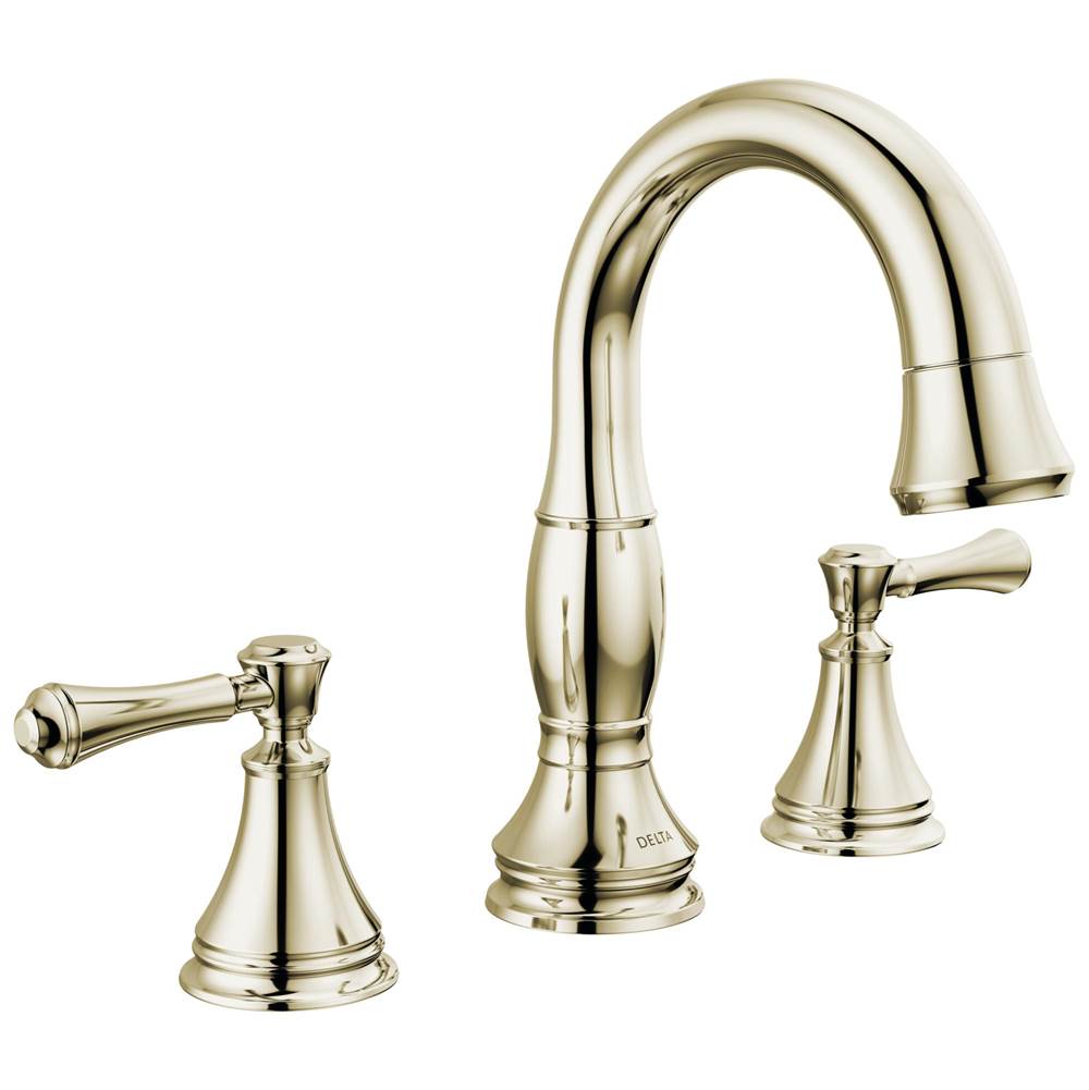 Delta Faucet - CassidyE Two Handle Widespread Pull Down Bathroom Faucet - Polished Nickel