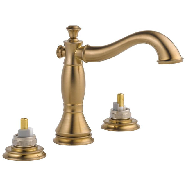 Delta Faucet - CassidyE Two Handle Widespread Bathroom Faucet - Less Handles - Champagne Bronze