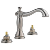 Delta Faucet - CassidyE Two Handle Widespread Bathroom Faucet - Less Handles - Stainless