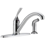Delta Faucet - 134 / 100 / 300 / 400 Series Single Handle Kitchen Faucet with Spray - Chrome