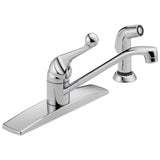 Delta Faucet - 134 / 100 / 300 / 400 Series Single Handle Kitchen Faucet with Spray - Chrome