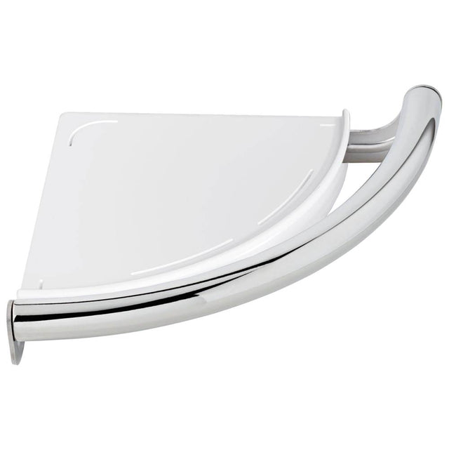 Delta Faucet - BathSafety Contemporary Corner Shelf with Assist Bar - Chrome
