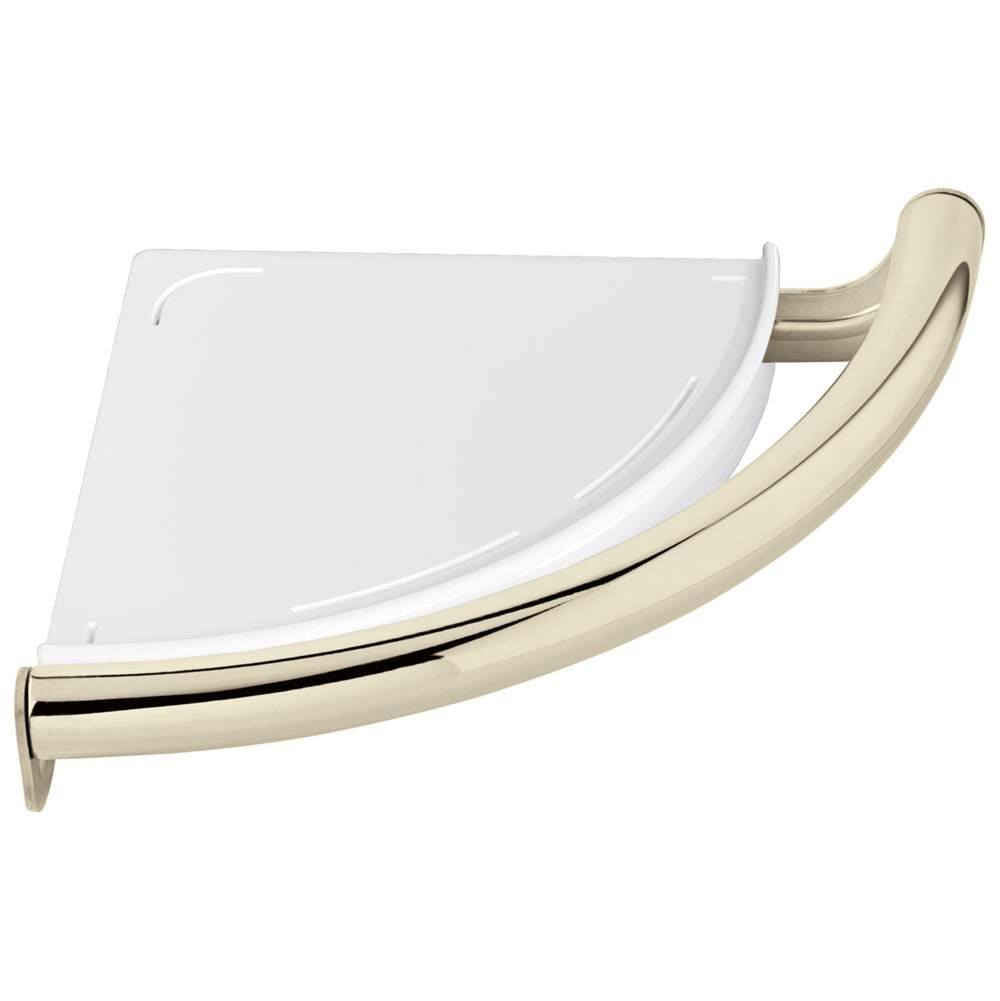 Delta Faucet - BathSafety Contemporary Corner Shelf with Assist Bar - Polished Nickel