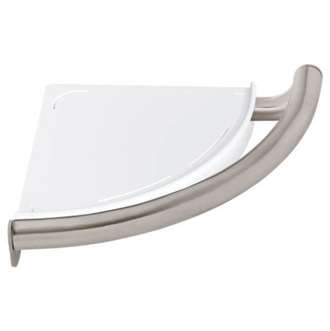 Delta Faucet - BathSafety Contemporary Corner Shelf with Assist Bar - Stainless