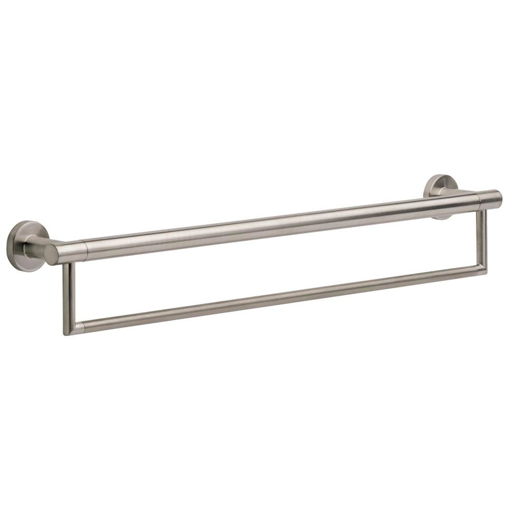 Delta Faucet - BathSafety 24'' Contemporary Towel Bar with Assist Bar - Stainless