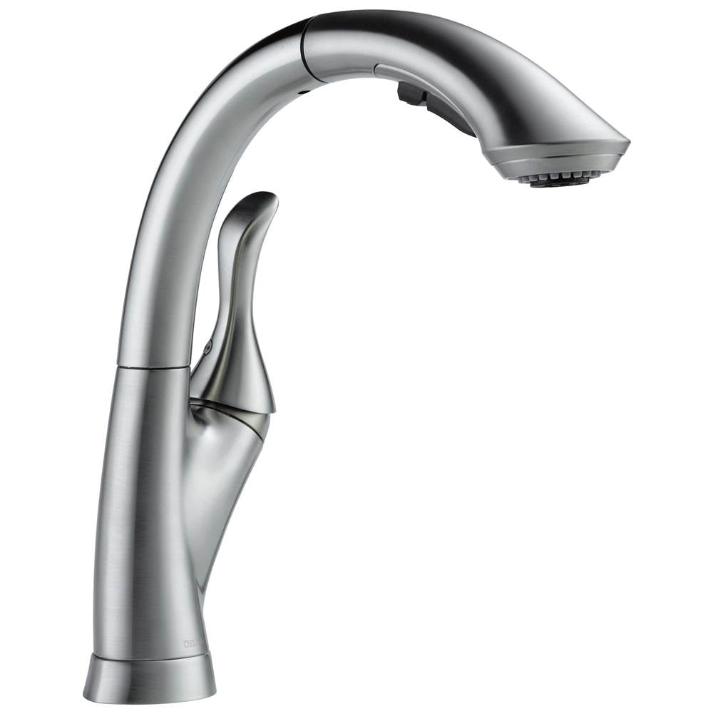 Delta Faucet - LindenE Single Handle Pull-Out Kitchen Faucet - Arctic Stainless