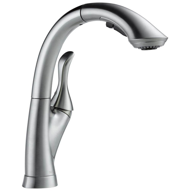 Delta Faucet - LindenE Single Handle Pull-Out Kitchen Faucet - Arctic Stainless