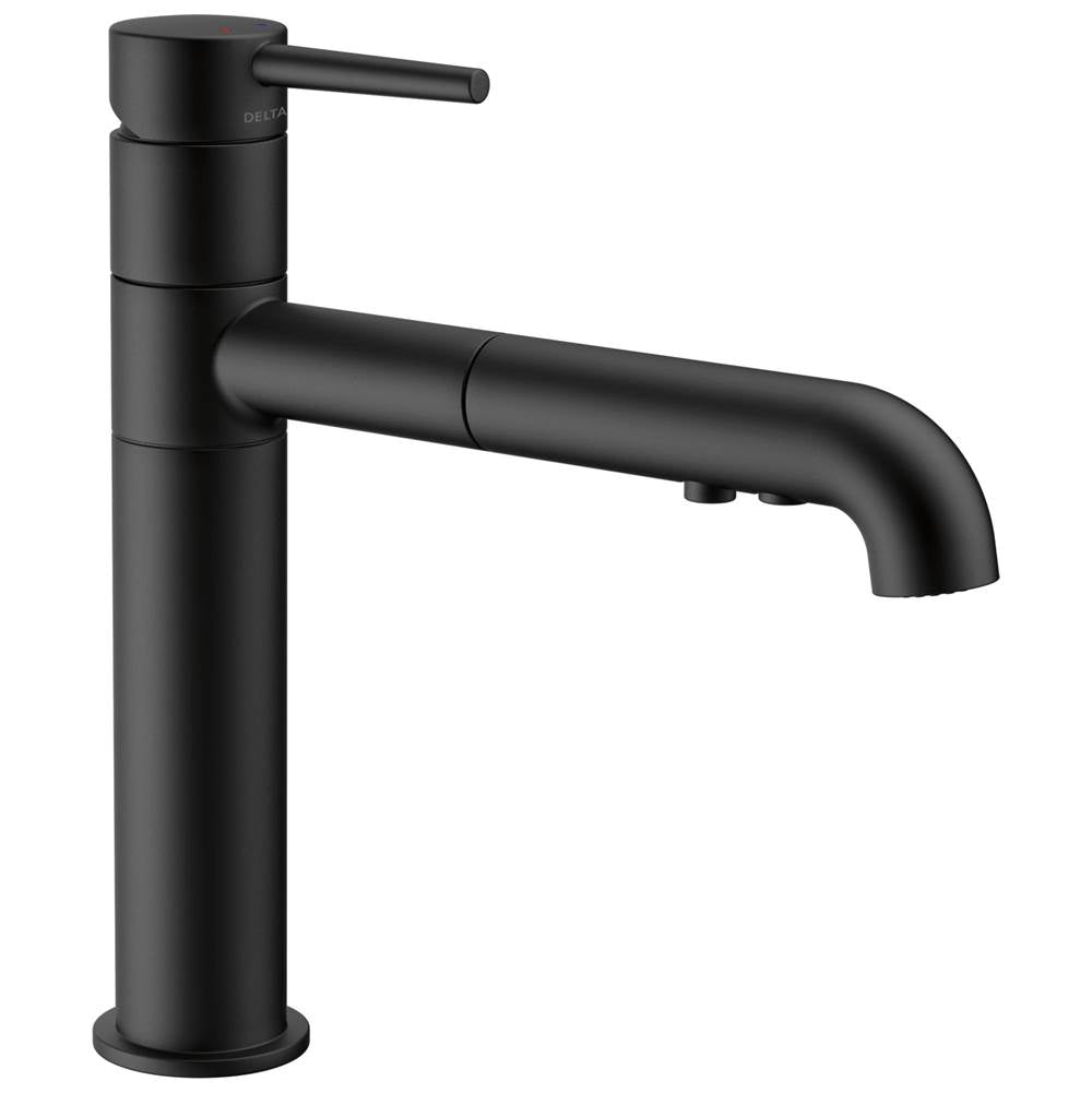 Delta Faucet - Trinsic Single Handle Pull-Out Kitchen Faucet - Matte Black