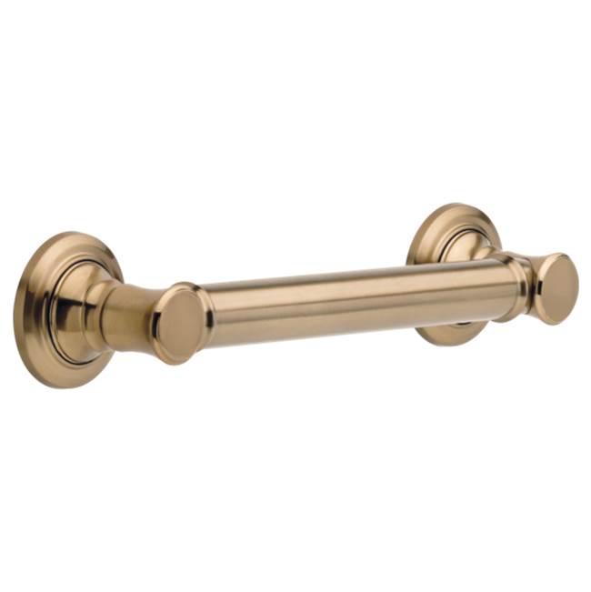 Delta Faucet - BathSafety 12''  Traditional Decorative ADA Grab Bar - Champagne Bronze
