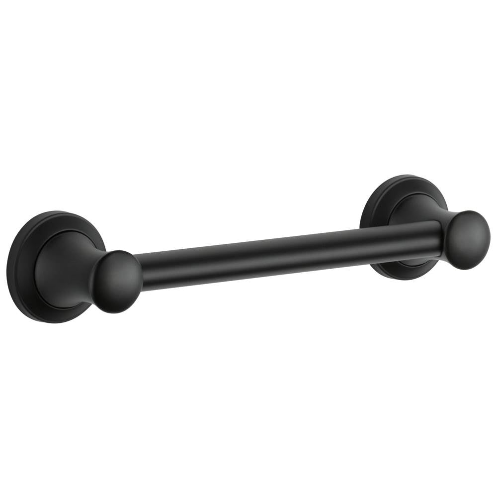 Delta Faucet - BathSafety 12'' Transitional Decorative Grab Bar - Matte Black