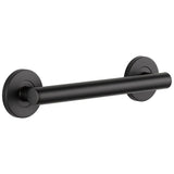 Delta Faucet - BathSafety 12'' Contemporary Decorative ADA Grab Bar - Matte Black