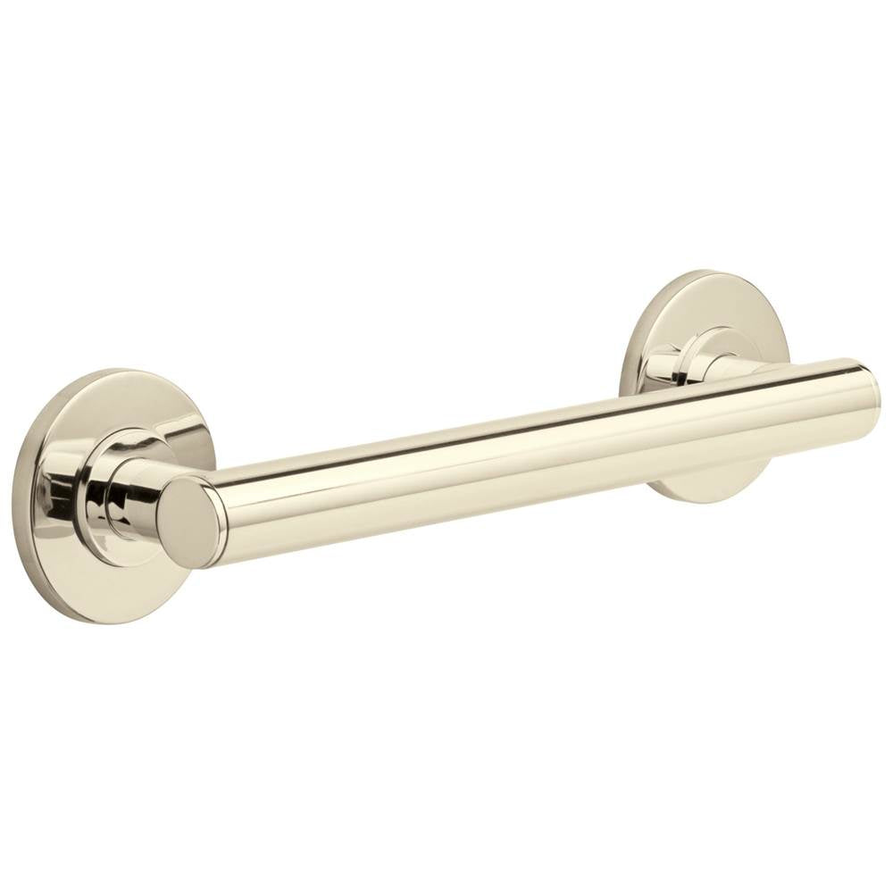 Delta Faucet - BathSafety 12'' Contemporary Decorative ADA Grab Bar - Polished Nickel