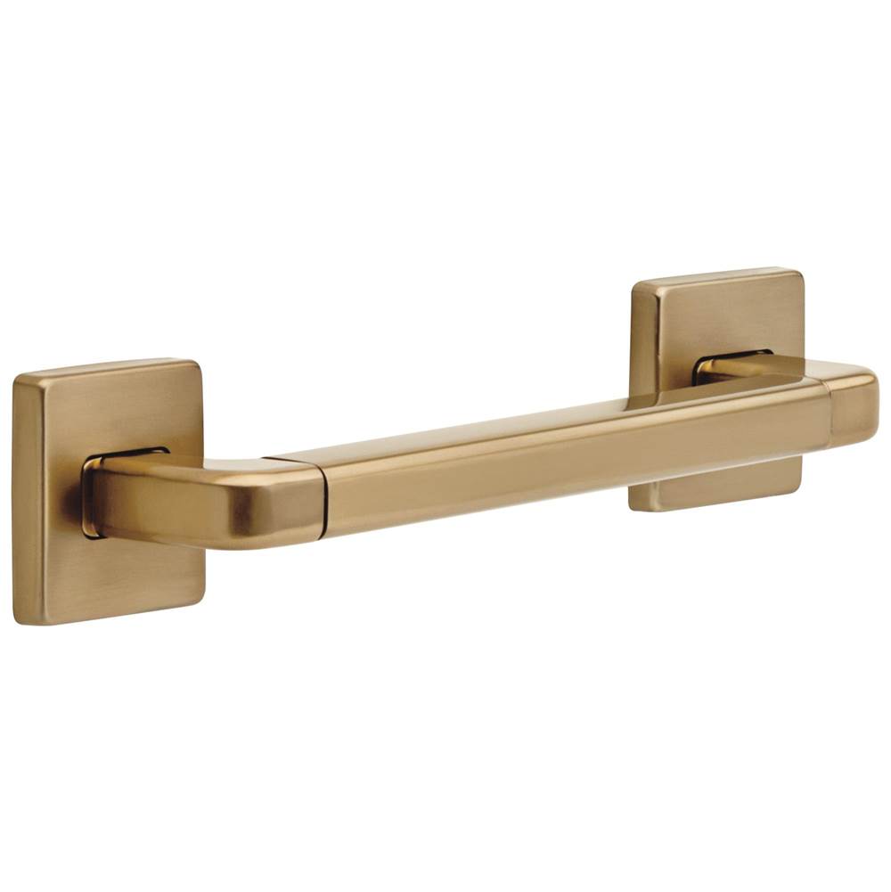 Delta Faucet - BathSafety 12'' Angular Modern Decorative ADA Grab Bar - Champagne Bronze