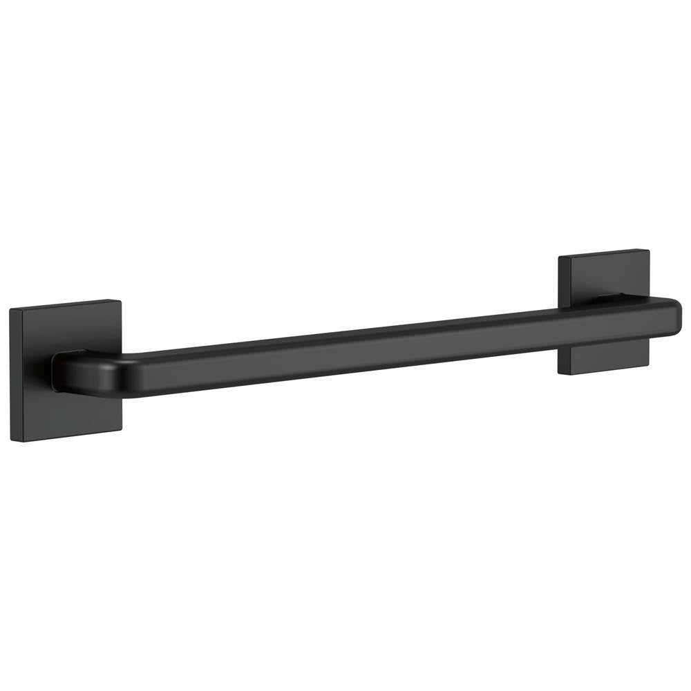 Delta Faucet - BathSafety Angular Modern Decorative ADA Grab Bar - 18'' - Matte Black