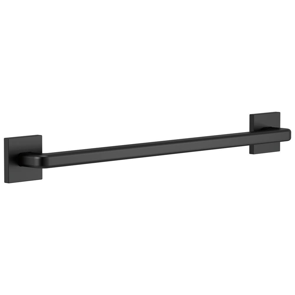 Delta Faucet - BathSafety Angular Modern Decorative ADA Grab Bar - 24'' - Matte Black