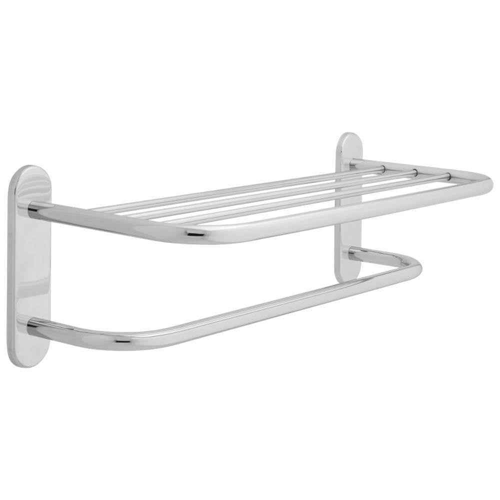 Delta Faucet - Other 24'' Brass Towel Shelf with One Bar, Concealed Mounting Polished Chrome - Chrome