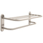 Delta Faucet - Other 24'' Brass Towel Shelf with Brass Step Style Beveled Flanges and One Bar, Concealed Mounting - Satin Nickel