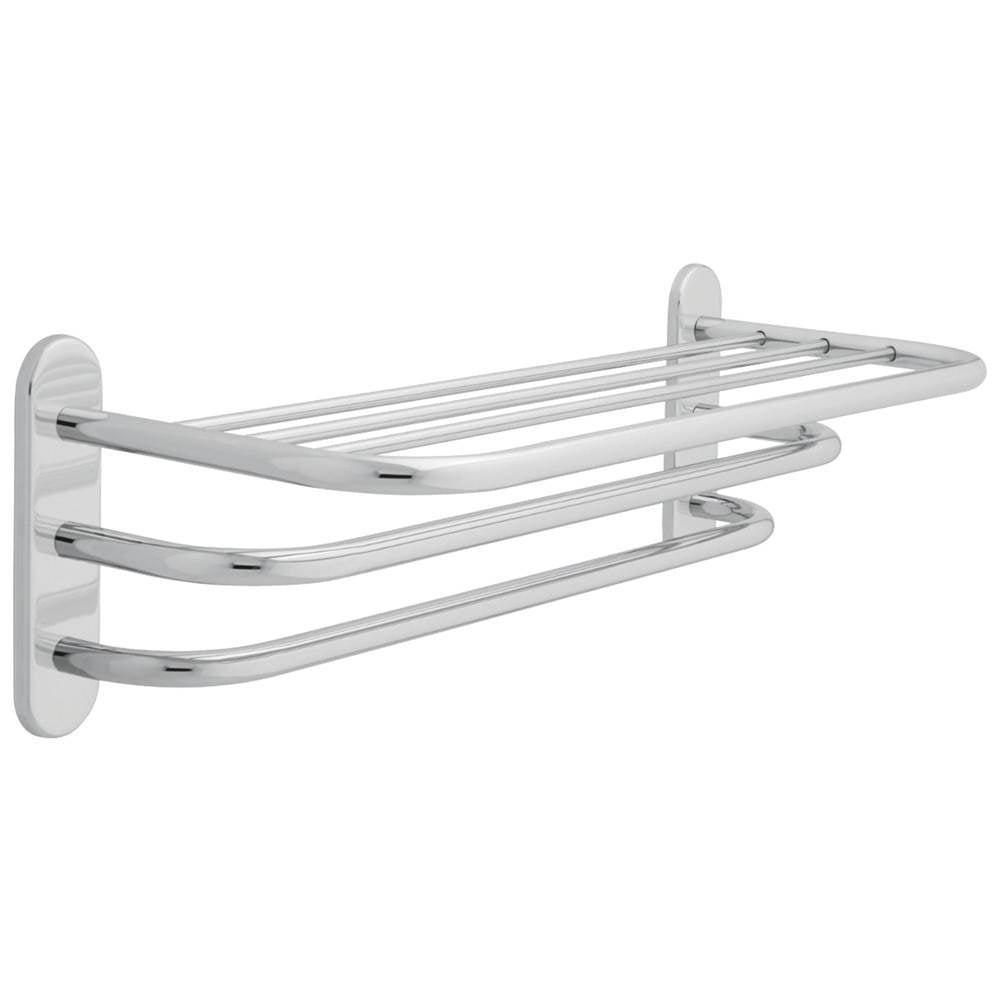 Delta Faucet - Other 24'' Brass Towel Shelf with Two Bars, Concealed Mounting - Chrome