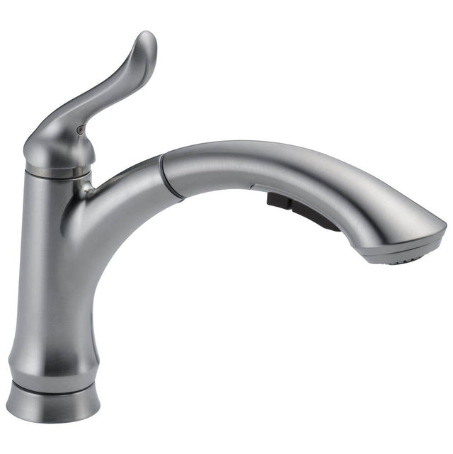 Delta Faucet - LindenE Single Handle Pull-Out Kitchen Faucet - Arctic Stainless