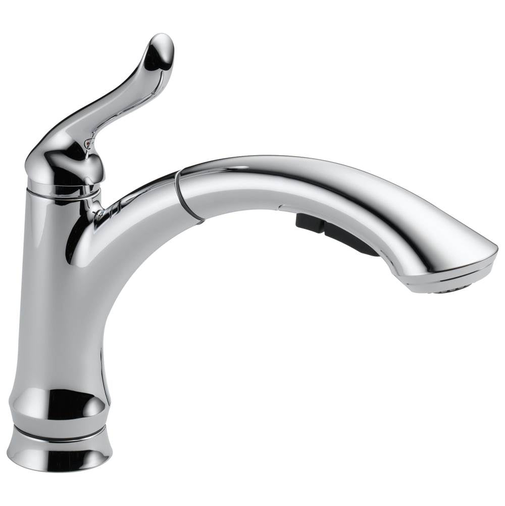 Delta Faucet - LindenE Single Handle Pull-Out Kitchen Faucet - Chrome