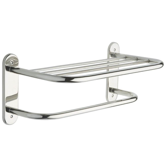 Delta Faucet - Other 18'' Metal Towel Shelf with One Bar, Exposed Mounting - Chrome