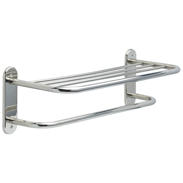 Delta Faucet - Other 24'' Metal Towel Shelf with One Bar, Exposed Mounting - Chrome