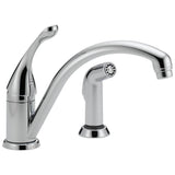 Delta Faucet - CollinsE Single Handle Kitchen Faucet with Spray - Chrome