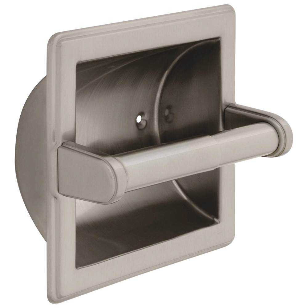 Delta Faucet - Other Brass Recessed Paper Holder with Brass Roller - Satin Nickel