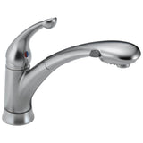 Delta Faucet - Signature Pullouts Single Handle Pull-Out Kitchen Faucet - Arctic Stainless