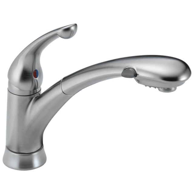 Delta Faucet - Signature Pullouts Single Handle Pull-Out Kitchen Faucet - Arctic Stainless