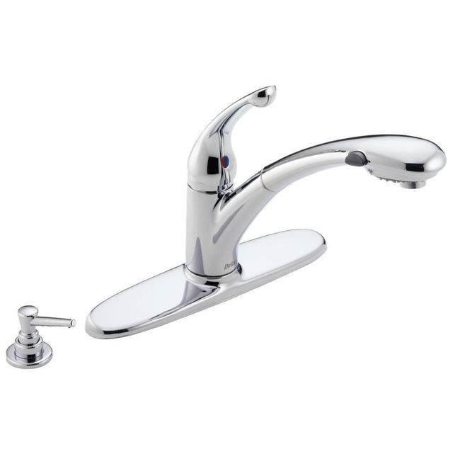 Delta Faucet - Signature Pullouts Single Handle Pull-Out Kitchen Faucet - Chrome