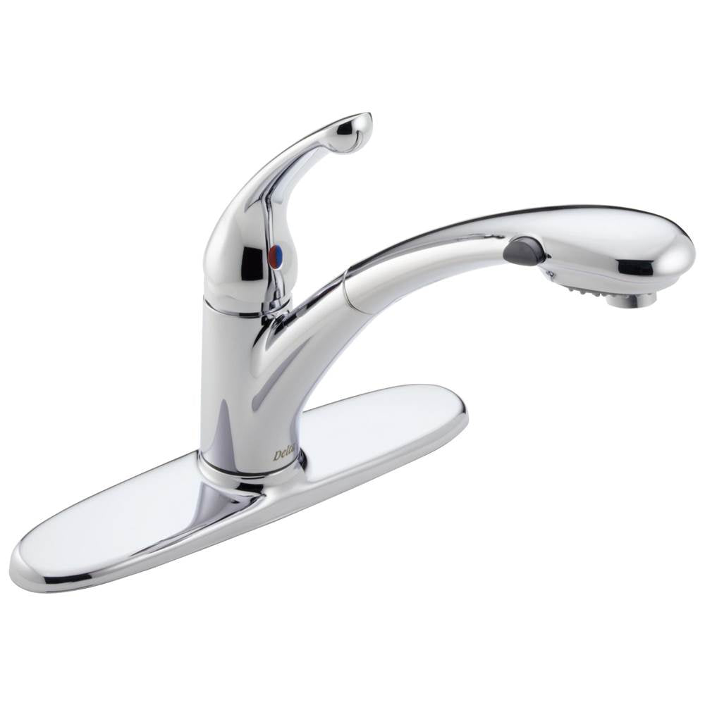 Delta Faucet - Signature Pullouts Single Handle Pull-Out Water-Efficient Kitchen Faucet - Chrome
