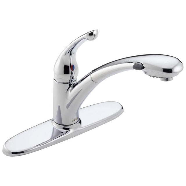 Delta Faucet - Signature Pullouts Single Handle Pull-Out Water-Efficient Kitchen Faucet - Chrome