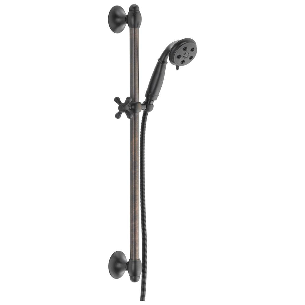 Delta Faucet - Universal Showering Components H2OKinetic3-Setting Slide Bar Hand Shower - Venetian Bronze
