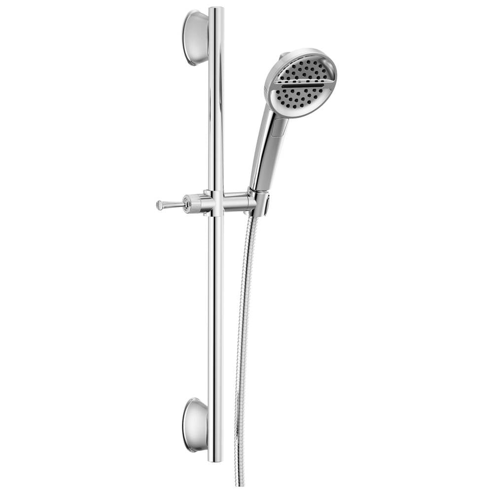 Delta Faucet - Universal Showering Components 3-Setting Slide Bar Handshower - LumicoatÂ® Chrome