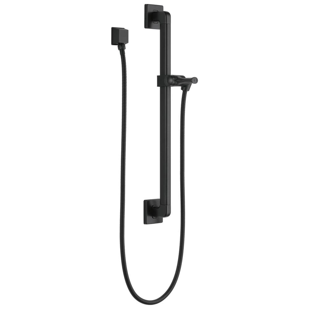 Delta Faucet - Universal Showering Components Adjustable Slide Bar / Grab Bar Assembly with Elbow - Matte Black