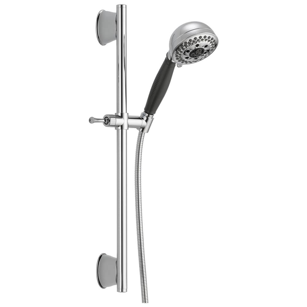 Delta Faucet - Universal Showering Components H2OKinetic 5-Setting Slide Bar Hand Shower - Chrome