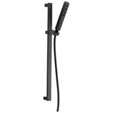 Delta Faucet - Universal Showering Components H2Okinetic Single-Setting Slide Bar Hand Shower - Matte Black