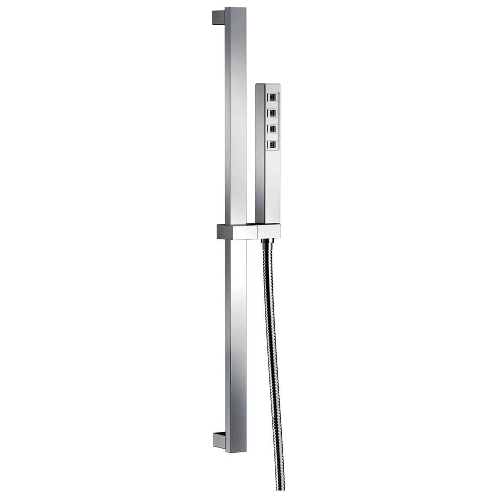 Delta Faucet - Universal Showering Components H2OKineticSingle-Setting Slide Bar Hand Shower - LumicoatÂ® Chrome