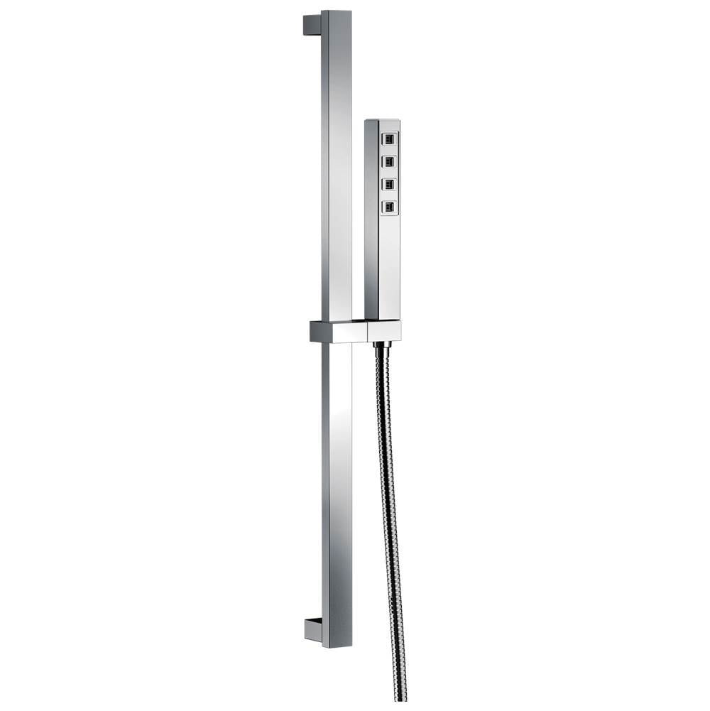 Delta Faucet - Universal Showering Components H2OKinetic Single-Setting Slide Bar Hand Shower - Chrome