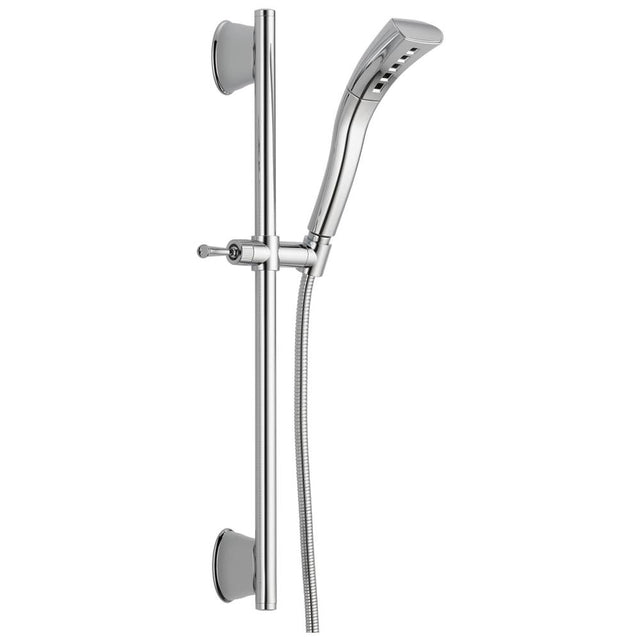 Delta Faucet - Universal Showering Components H2OKinetic Single-Setting Slide Bar Hand Shower - Chrome