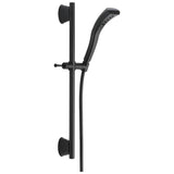 Delta Faucet - Universal Showering Components Single-Setting H2Okinetic Slide Bar Hand Shower - Matte Black