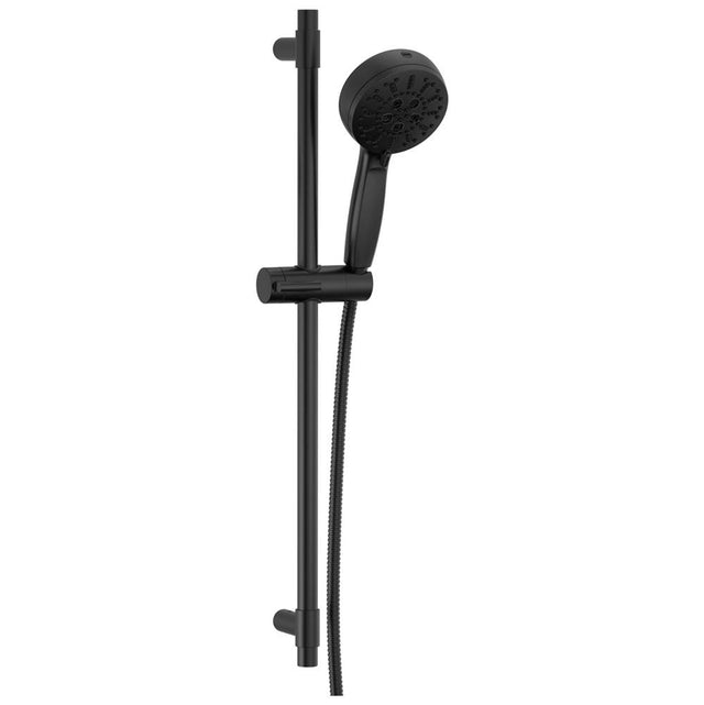 Delta Faucet - Universal Showering Components 7-Setting Slide Bar Hand Shower with Cleaning Spray - Matte Black
