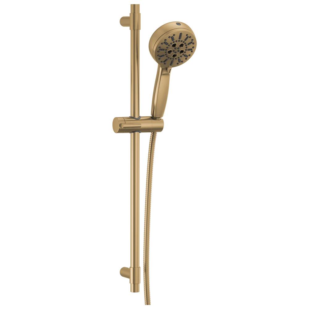 Delta Faucet - Universal Showering Components 7-Setting Slide Bar Hand Shower with Cleaning Spray - LumicoatÂ® Champagne Bronze