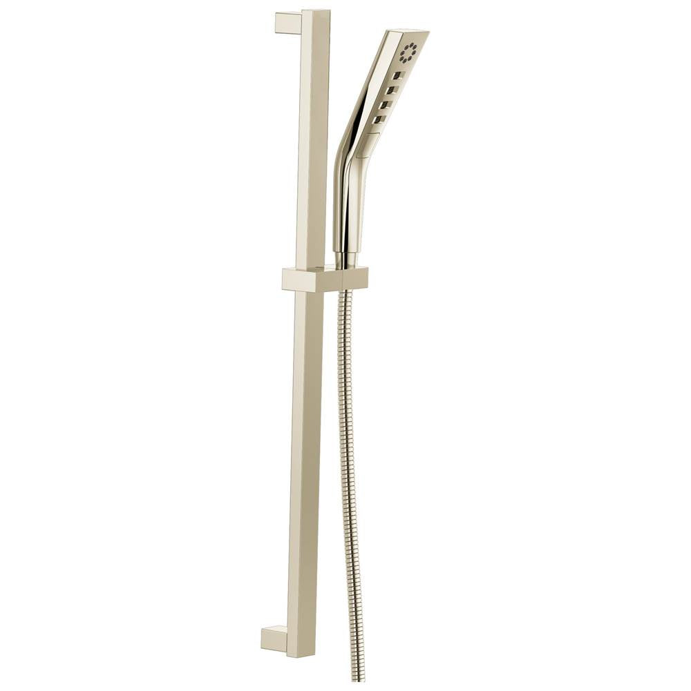 Delta Faucet - Universal Showering Components H2OKinetic3-Setting Slide Bar Hand Shower - LumicoatÂ® Polished Nickel