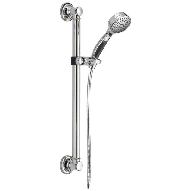 Delta Faucet - Universal Showering Components ActivTouch 9-Setting Hand Shower with Traditional Slide Bar / Grab Bar - Chrome