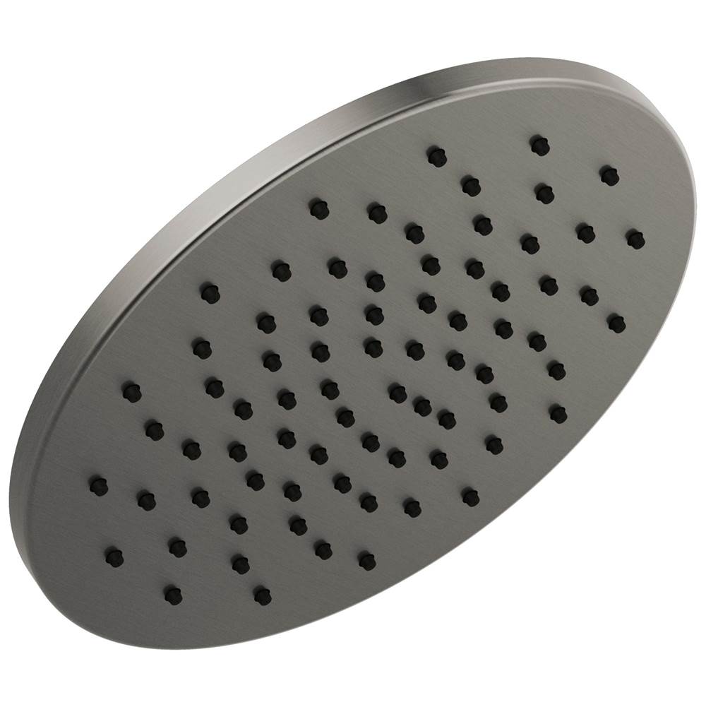 Delta Faucet - Universal Showering Components Single-Setting Metal Raincan Shower Head - LumicoatÂ® Black Stainless
