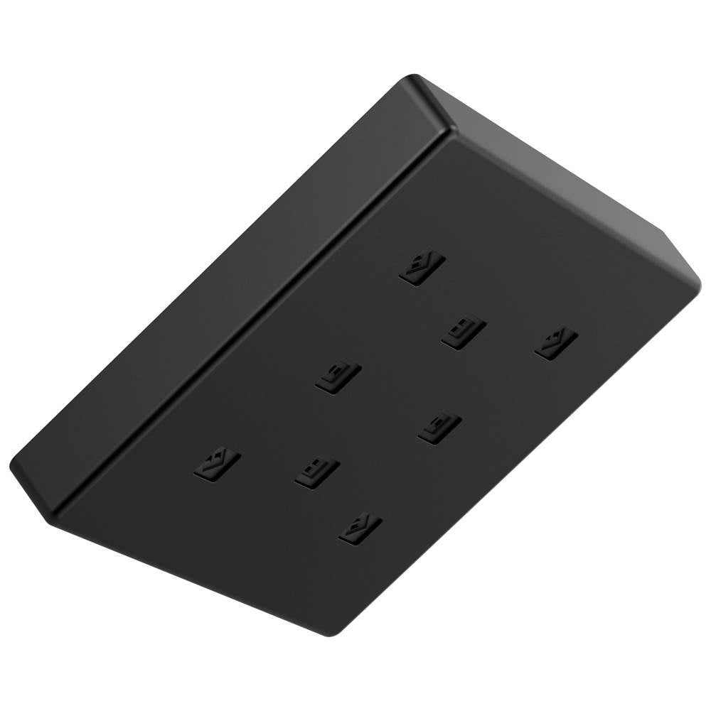 Delta Faucet - Universal Showering Components H2OKineticSingle-Setting Metal Raincan Shower Head - Matte Black